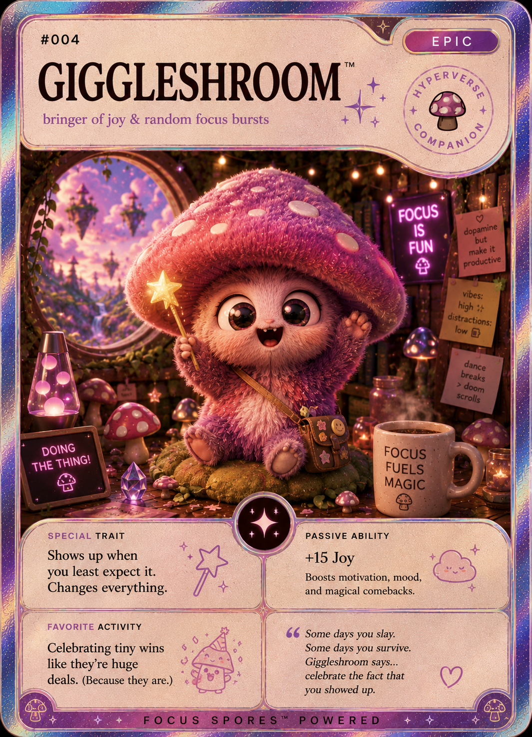 Giggleshroom Hyperverse companion card