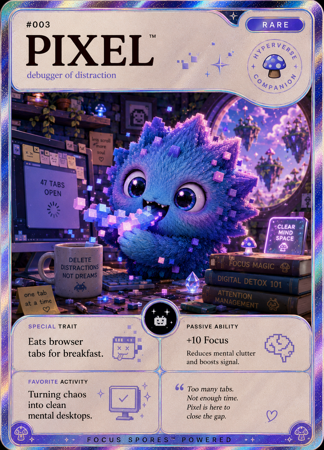 Pixel Hyperverse companion card